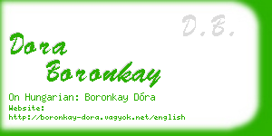 dora boronkay business card